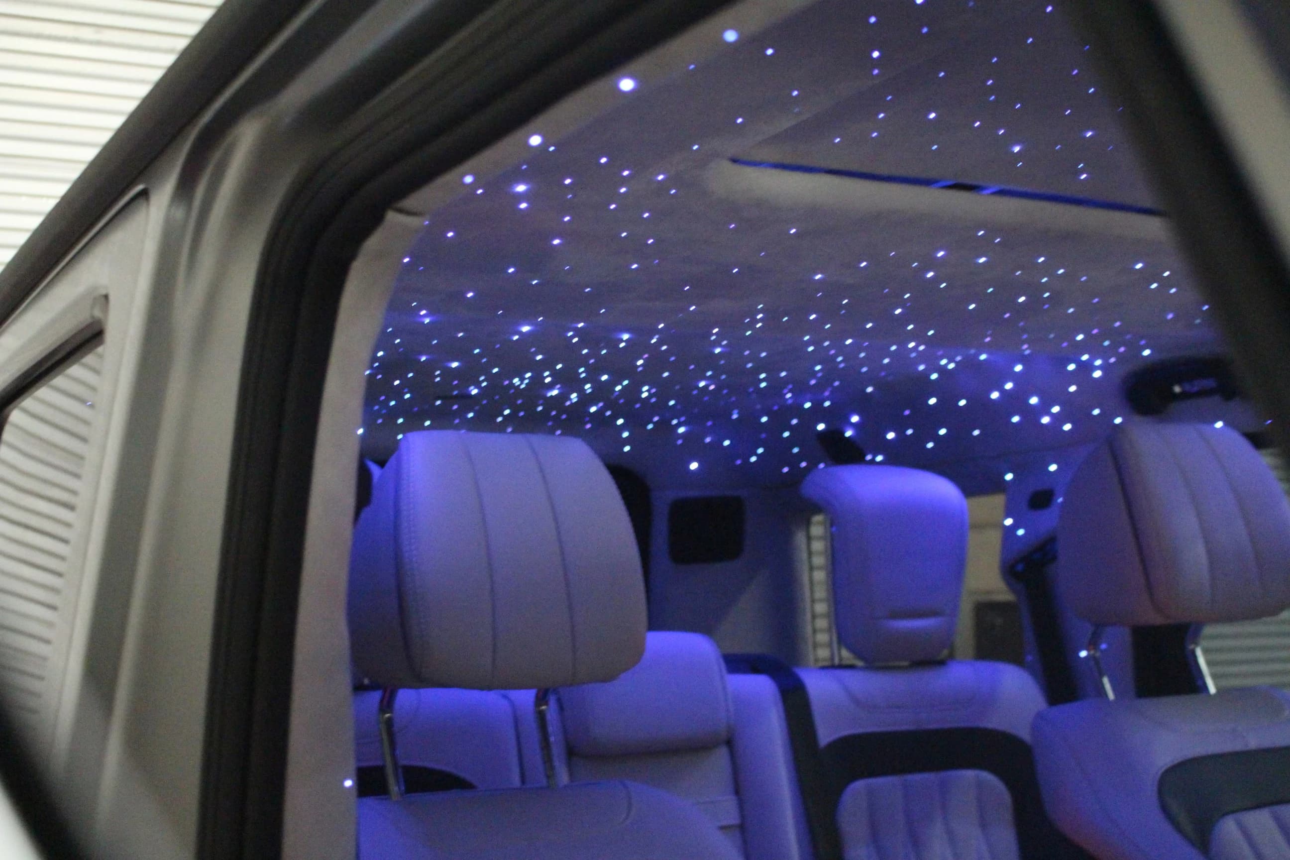 Fiber optic starlight installation detail