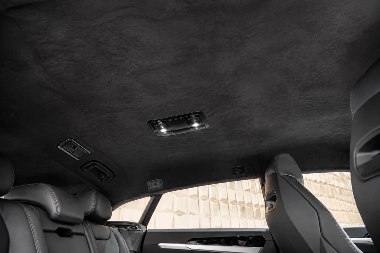 Lamborghini suede Alcantara headliner roof