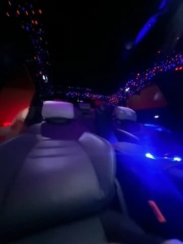Blue and red starlight headliner at night