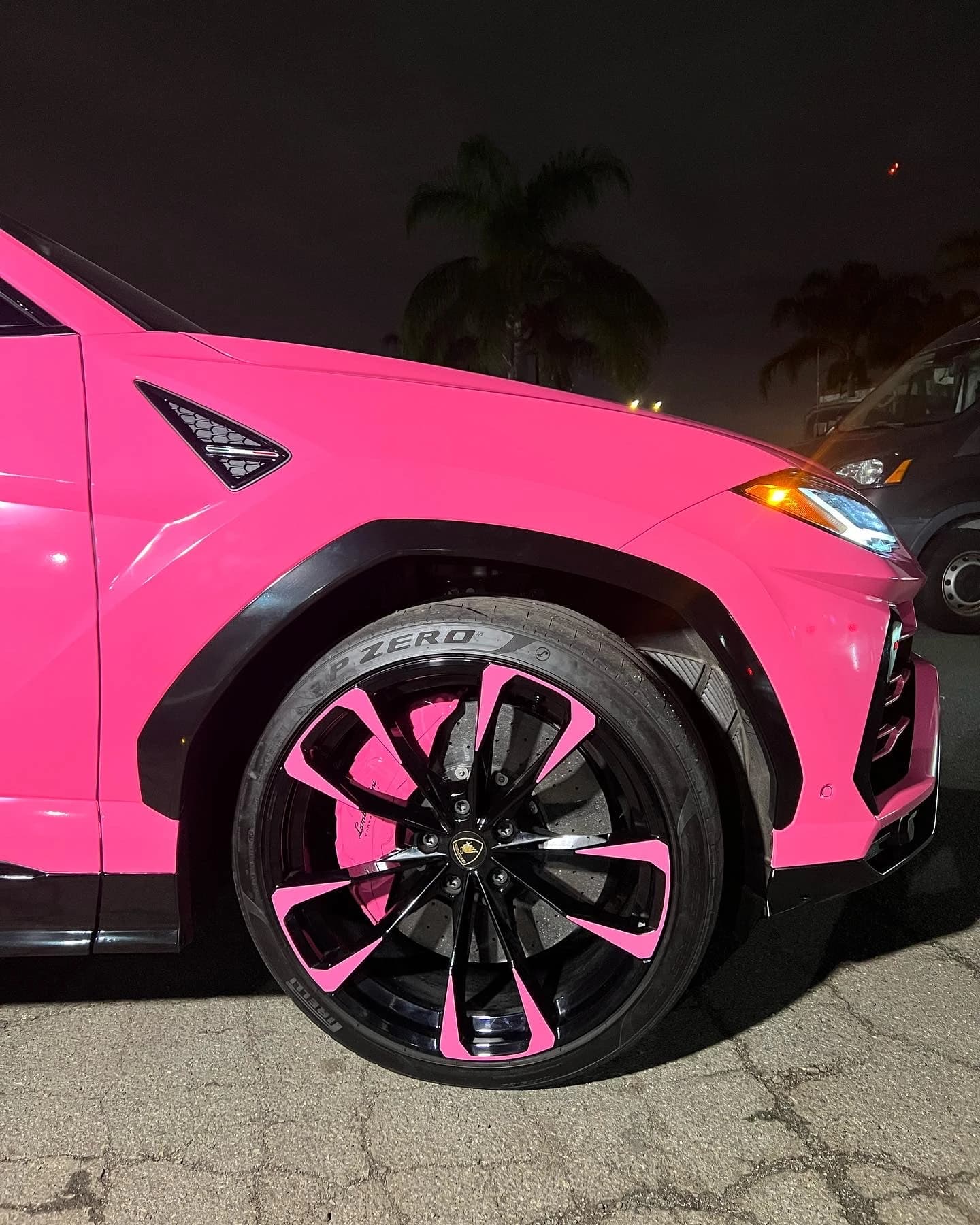 Pink wrapped Lamborghini Urus project